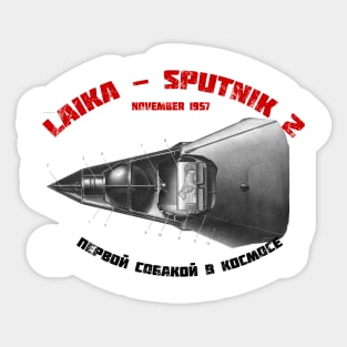 Laika - Sputnik Spacecraft Sticker